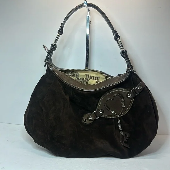 バッグ JUICY COUTURE bag shoulder Y2K leather JUICY COUTURE Vintage Black Nylon Leather Y2K Shoulder Tote